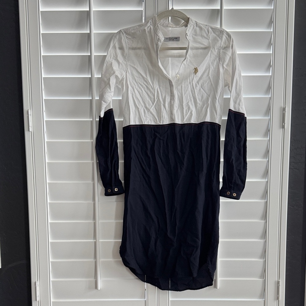 U.S. Polo Assn color block shirt dress